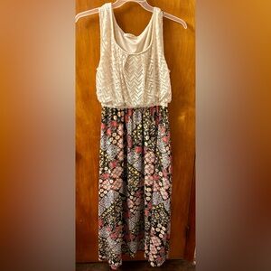 Liberty Love Cream Sundress Sleeveless Casual